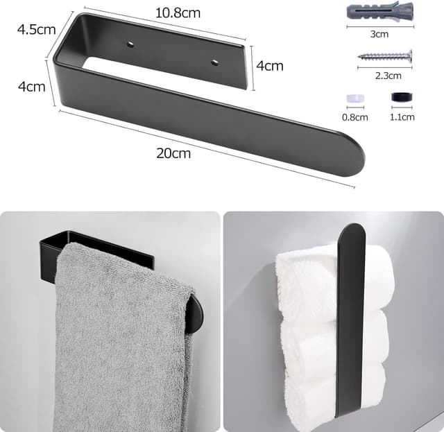 Thumbnail 4 de BillyBath Portasciugamani Bagno Nero 20 cm