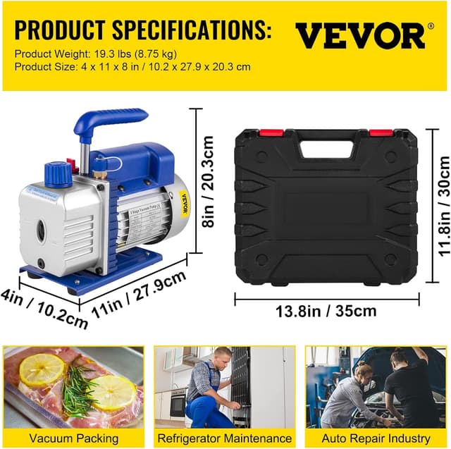 Thumbnail 6 de Mophorn Pompe Ă Vide 4 CFM đ