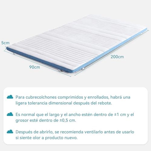 Thumbnail 9 de Amazon Basics Topper de Espuma Viscoelástica 90x200cm