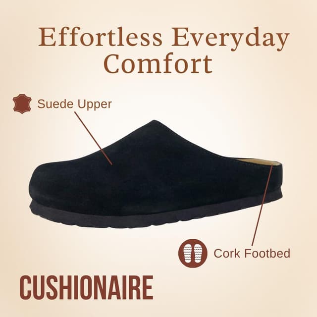 Thumbnail 4 de CUSHIONAIRE Lute Suede Clogs 👡