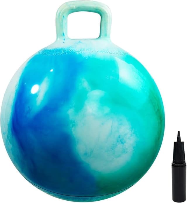 Detalle 2 de U&C Planet 2er-Pack Hüpfball Hopperbälle mit Griff (Violett) – Space Hopper für drinnen & draußen