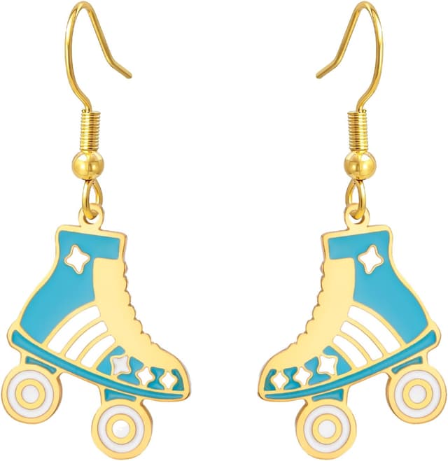Thumbnail 6 de Dreamtimes Rollschuh-Anhänger-Ohrring aus Edelstahl – bunte Rollschuh-Ohrringe als Sport-Schmuck & Geschenk