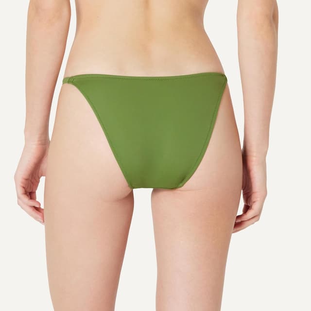 Detalle de Amazon Essentials Women’s no-tie String Swim Bikini Bottom (low-rise, full-coverage back)