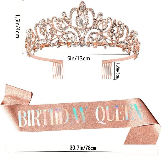 Thumbnail 1 de Birthday Queen tiara set 50th sash