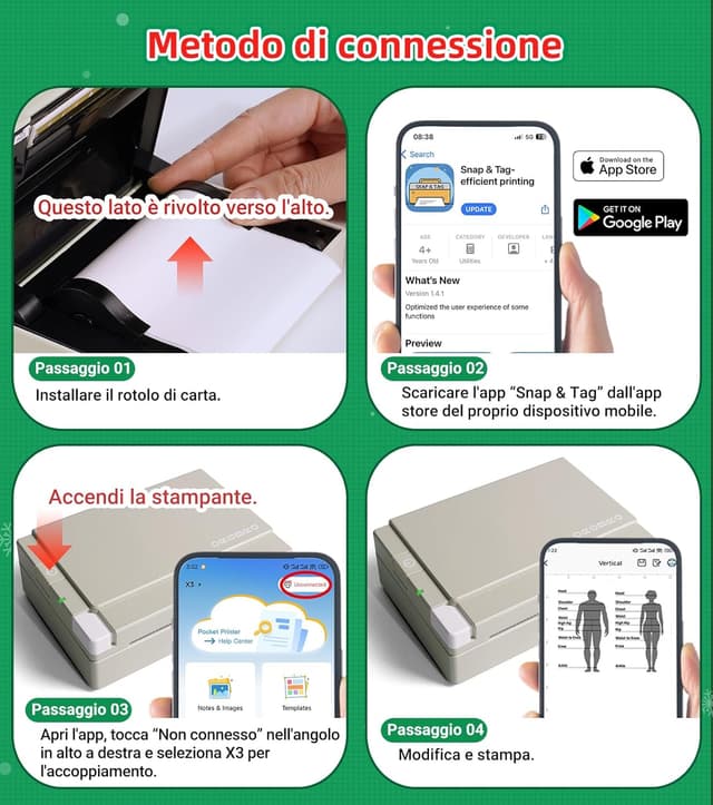 Thumbnail 5 de ORGBRO X3 stampante termica portatile 300 DPI