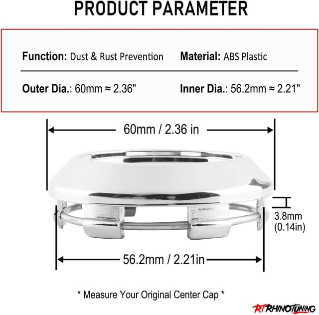 Detalle 2 de 60mm wheel centre caps for Work Meister