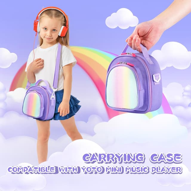 Thumbnail 6 de Piaclen Carrying Case Compatible with Yoto Mini (2024 Edition) — 30-Card Storage Bag with Handle & Shoulder Strap (Purple)