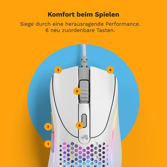 Detalle 2 de GLORIOUS Model D 2 Gaming Maus 58 g