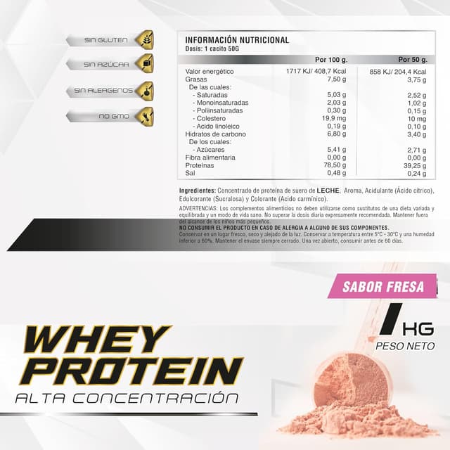 Thumbnail 6 de Whey Protein en Polvo 1kg 💪 | Alta pureza y BCAA