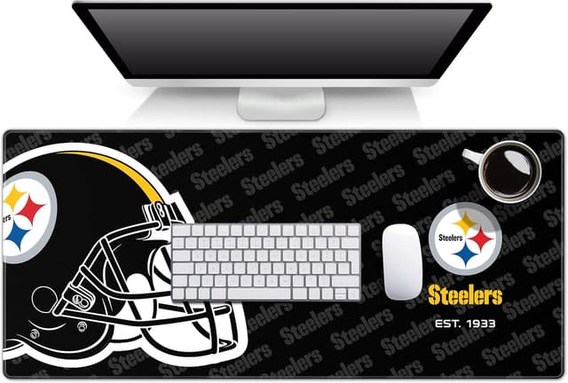 Detalle de YouTheFan NFL Logo Series Deskpad (Official Team Colors & Non-Slip Backing)
