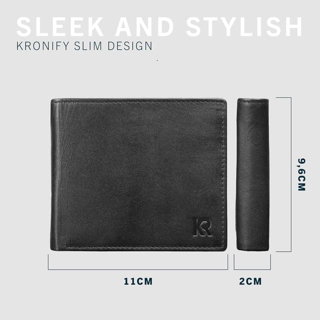 Thumbnail 2 de KRONIFY Geldbörse aus Leder Herren, RFID Schutz, 13 Fächer 👛