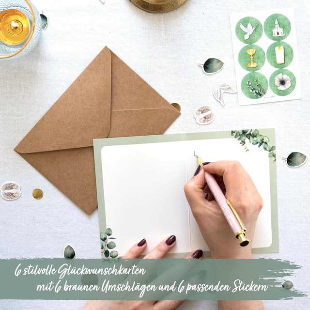 Detalle 2 de Papierdrachen Glückwunschkarten Set 6 DIN A6