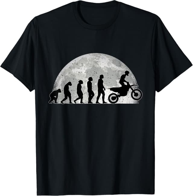 Imagen de Motocross Évolution Lune Moto T‑Shirt en OfertitasTOP