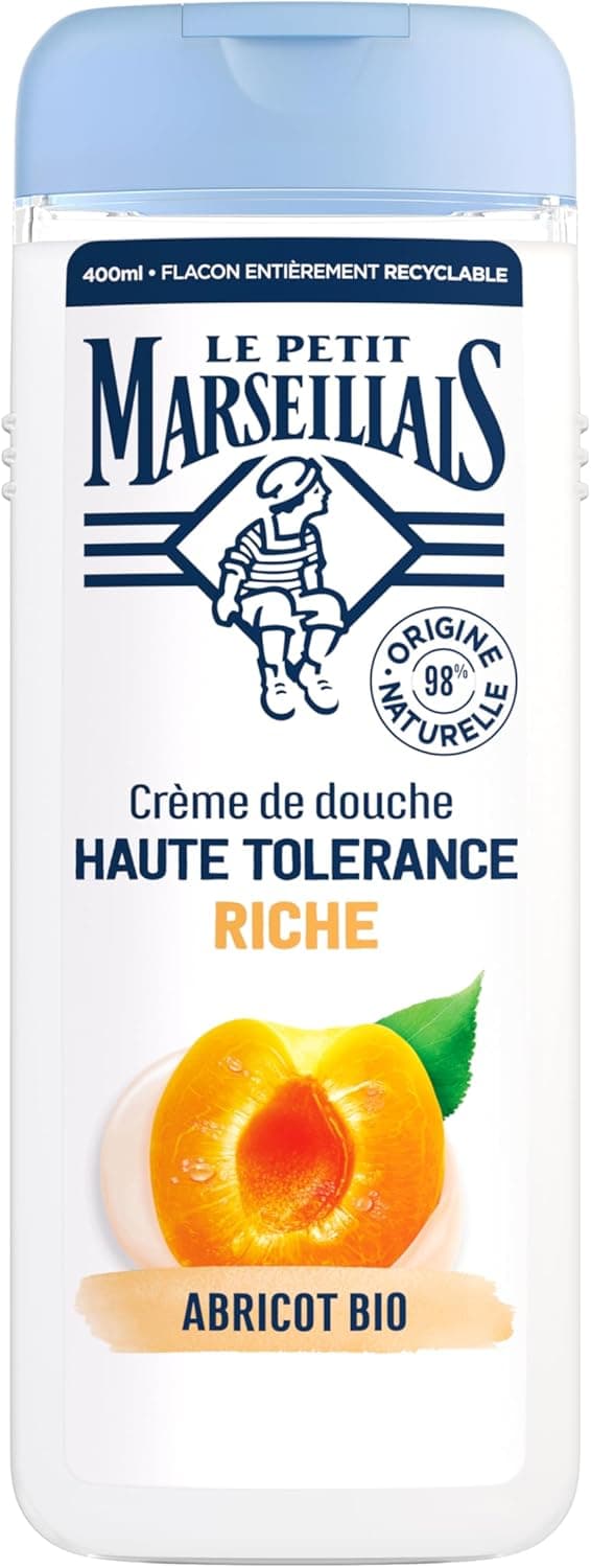 Detalle de Le Petit Marseillais crema doccia alta tolleranza alla albicocca biologica – 400 ml, gel per pelli secche e sensibili