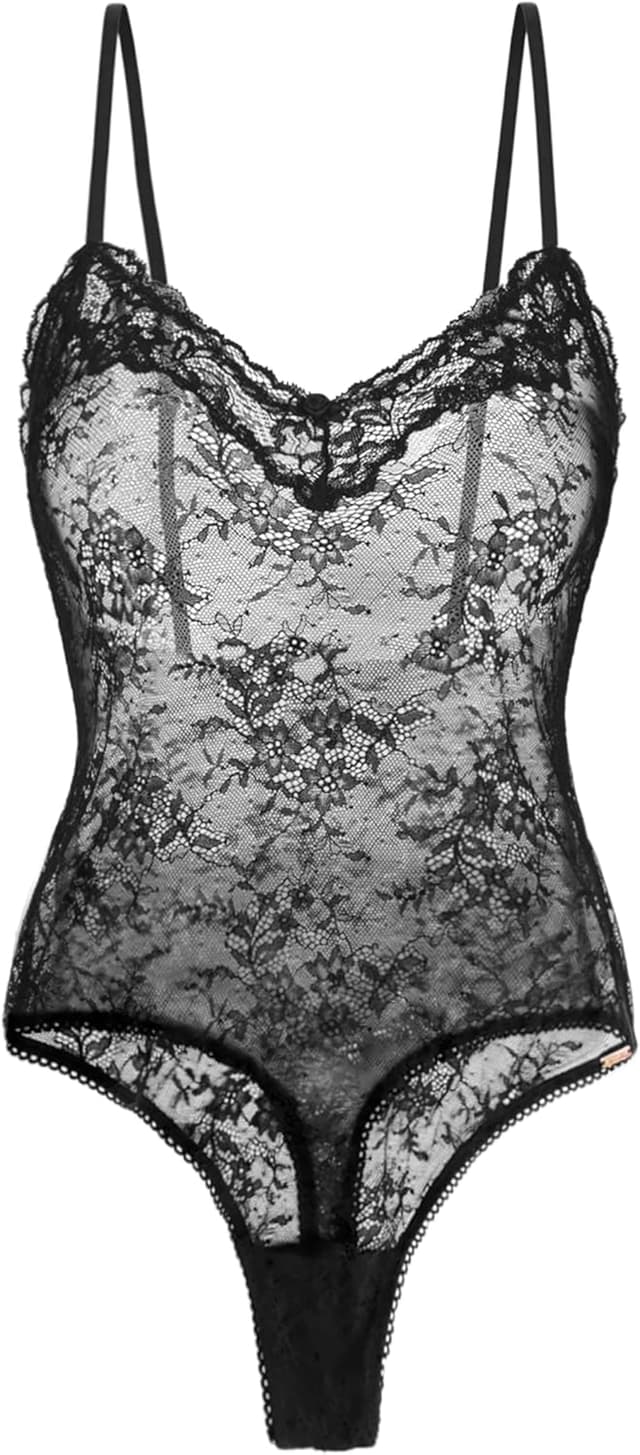 Detalle de Dorina Women’s Origins Non-Padded Lace Bodysuit (Black)