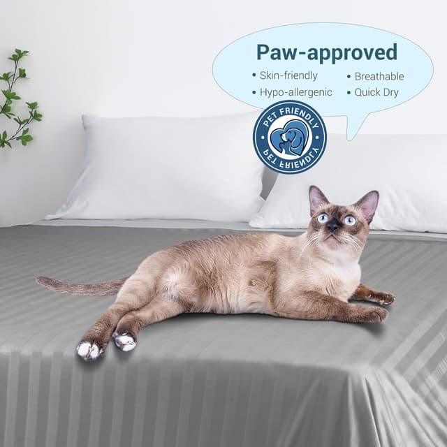 Thumbnail 6 de Elegear Couverture rafraîchissante d’été Arc-Chill 3.0 double face 200x220 cm – gris rayé