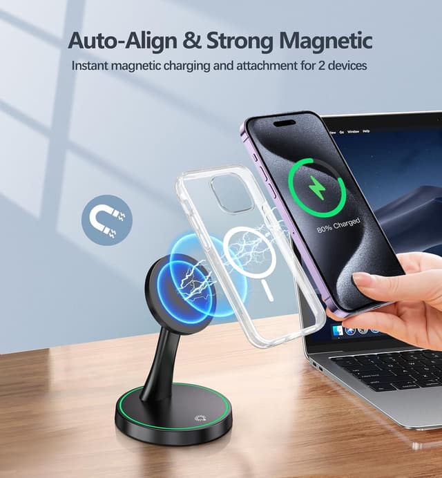 Thumbnail 5 de Mag-Safe 15W Wireless Charger Stand ⚡