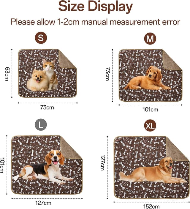 Thumbnail 4 de WONGS BEDDING Waterproof Dog Blanket 63x73cm