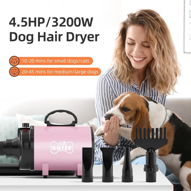 Thumbnail 5 de XKISS Hundfön asciugacapelli cani 3200W rosa