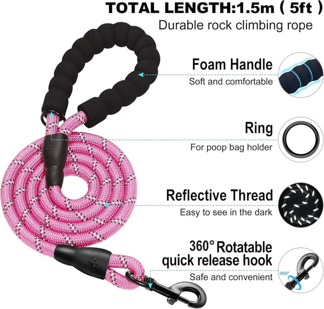 Detalle de haapaw Dog Harness and Lead Set – no-pull adjustable reflective step-in puppy harness (extra-small/small-medium)