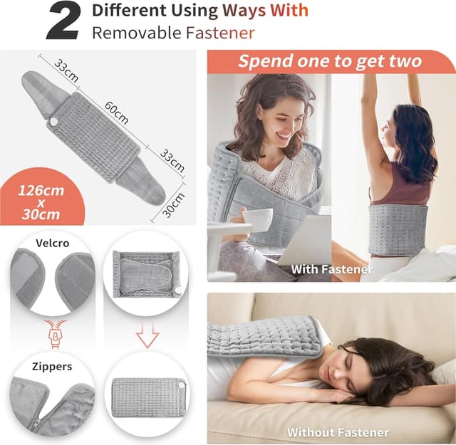 Detalle de AOROY Manta eléctrica 126x30 cm 75W