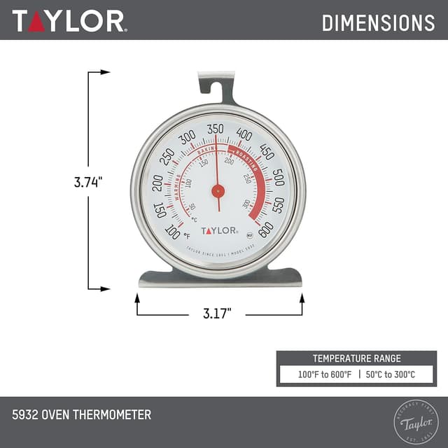 Thumbnail 2 de Taylor 5932 Large Dial Oven Thermometer 3.25"