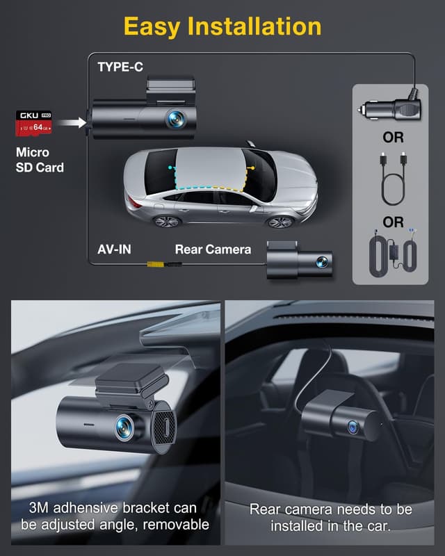 Thumbnail 6 de GKU D600Pro 4K Dash Cam