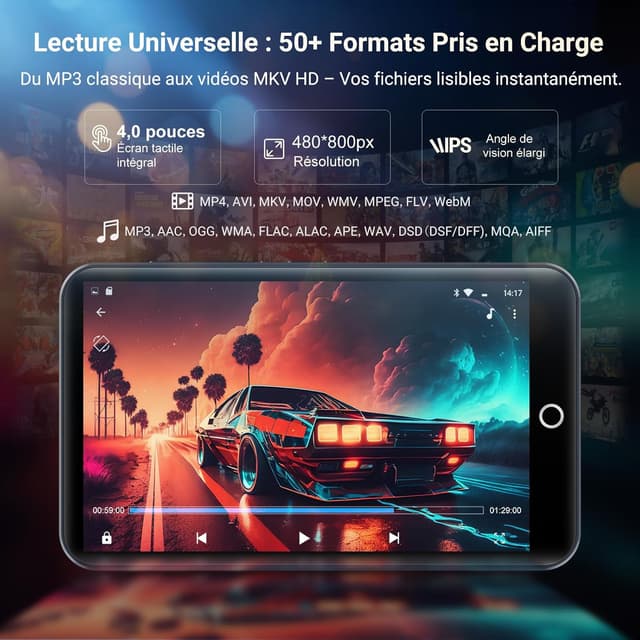 Thumbnail 5 de MECHEN H10 Lecteur MP3 Android 160 Go