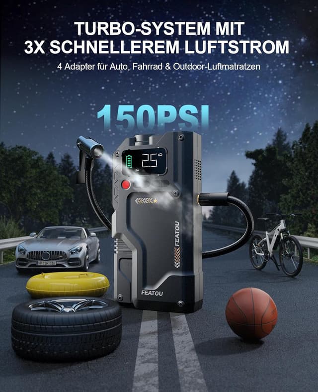 Detalle 2 de Starthilfe Powerbank 6500A mit Kompressor