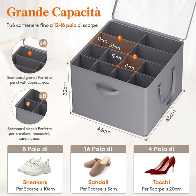 Detalle 2 de Lifewit Organizer Scarpe Armadio 12–16 Paia