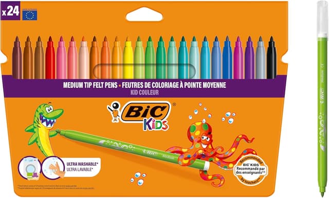 Imagen de BIC Kids Kid Couleur Rotuladores lavables 24 colores en OfertitasTOP