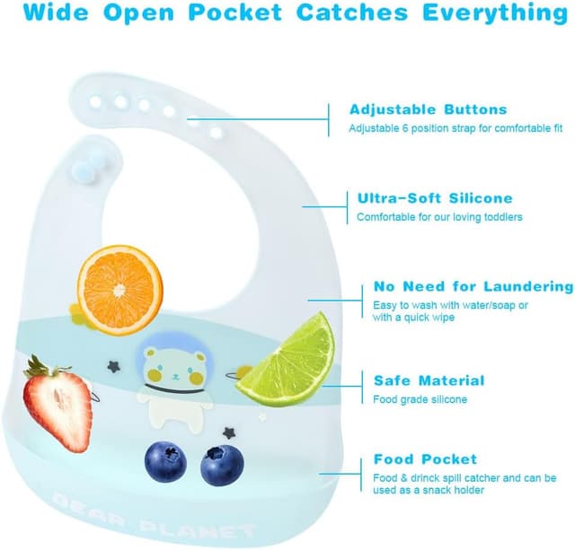 Detalle de Vicloon Bavaglini in Silicone 2 pezzi