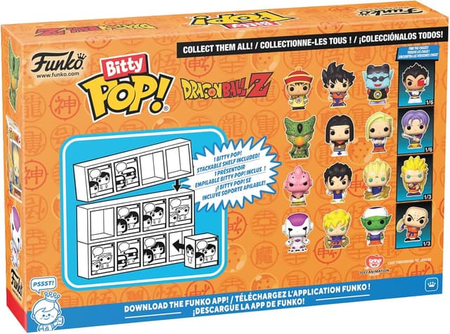 Detalle de Funko Bitty Pop! DBZ 4PK (Kid Buu, Vegito, Majin Vegeta) mini figura misteriosa