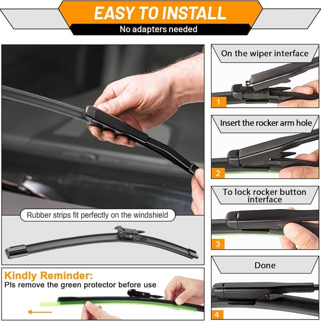 Thumbnail 6 de AUTOBOO 28" Windshield Wipers Pack of 2