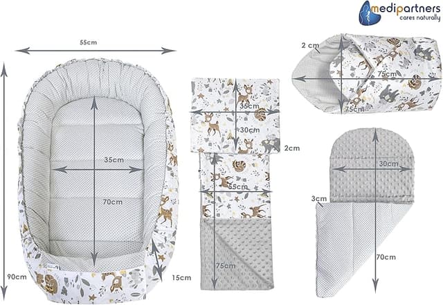 Thumbnail 1 de Medi Partners Nido para Bebé Recién Nacido 🦌 Juego 5 Piezas