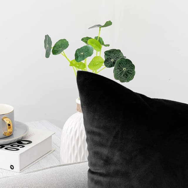 Thumbnail 1 de NiNi ALL Decorative Velvet Throw Pillow Cover 20x20 Black 🛋