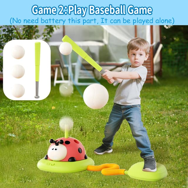 Detalle de 4 in 1 Musical Jump, Toss Ring Game & Rocket Launcher for Kids (Ages 4-8) with Remote