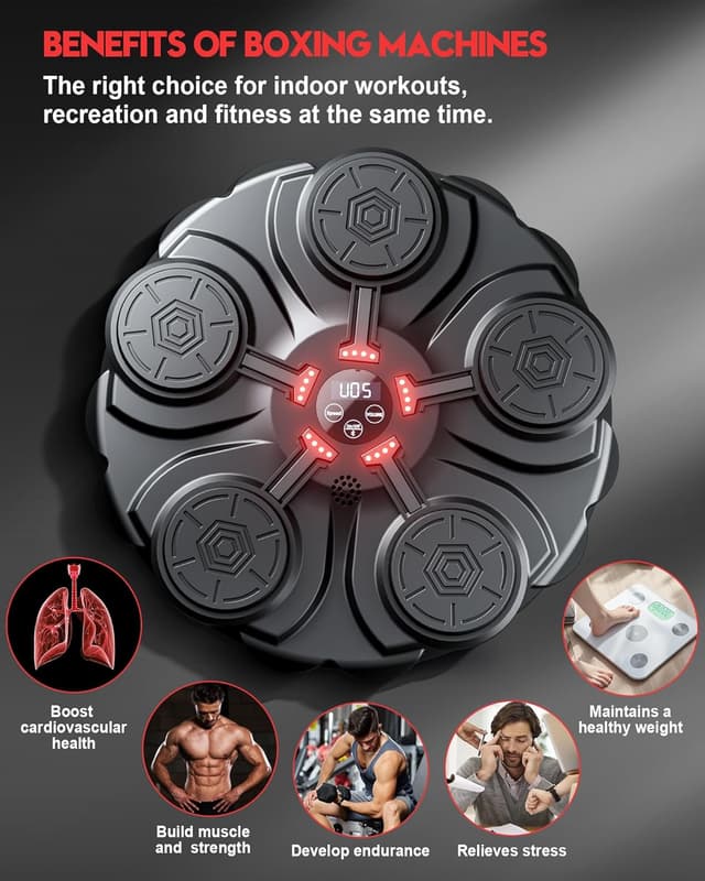 Detalle 2 de yorraka Máquina de Boxeo Música 9 velocidades