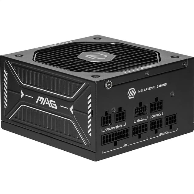 Detalle de MSI MAG A750GLS PCIE5 ATX 3.1 Netzteil (750 W, 80 PLUS Gold, Native 12V-2x6, modular)