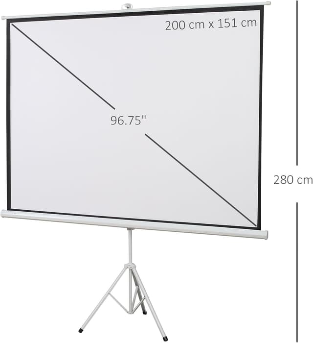 Thumbnail 4 de HOMCOM Pantalla de Proyector 100" Manual Portátil 🎥