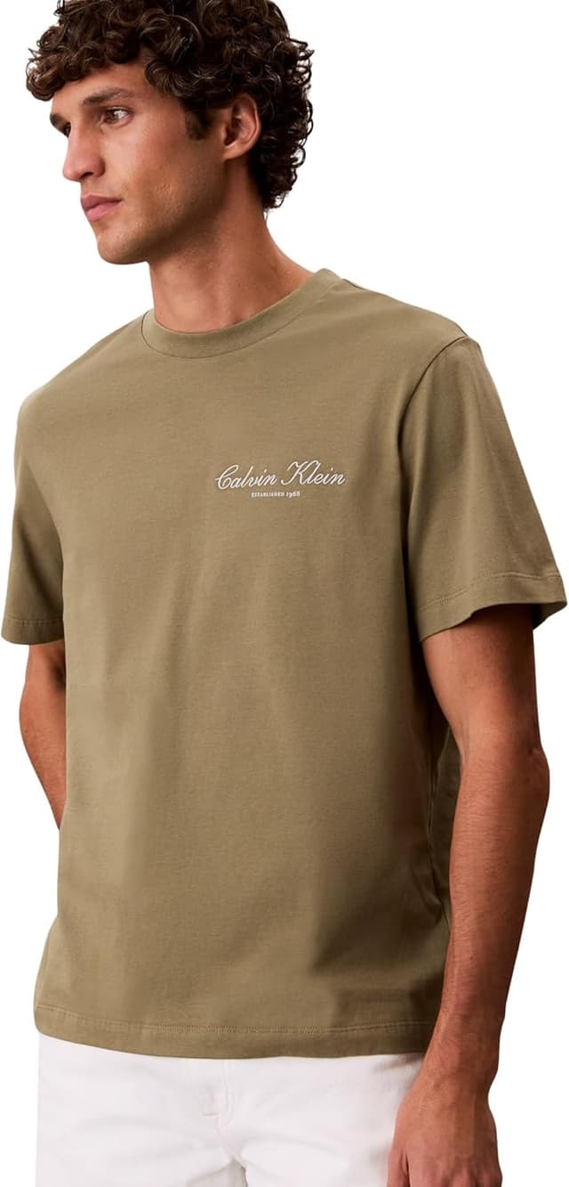 Detalle de Maglietta grafica uomo Calvin Klein 20s March Graphic Seasonal Fashi (Lv04rf822g)