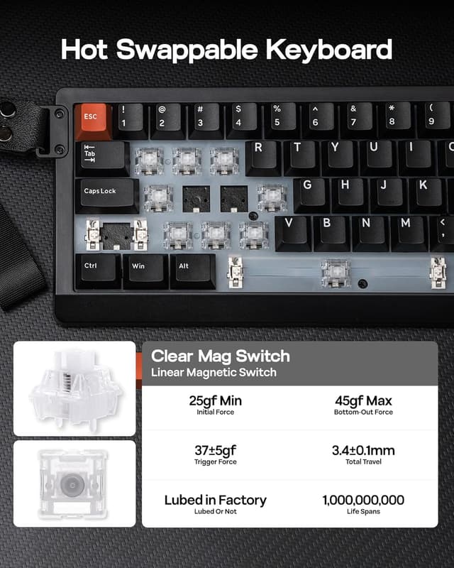 Thumbnail 4 de EPOMAKER HE68 Lite 8k Polling Keyboard