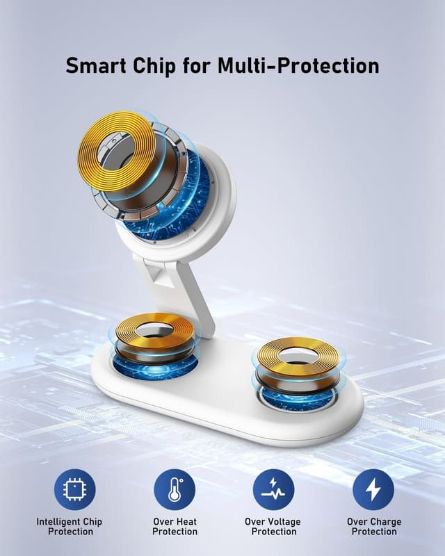 Thumbnail 4 de 3 in 1 Wireless Charging Station for iPhone, Apple Watch and AirPods