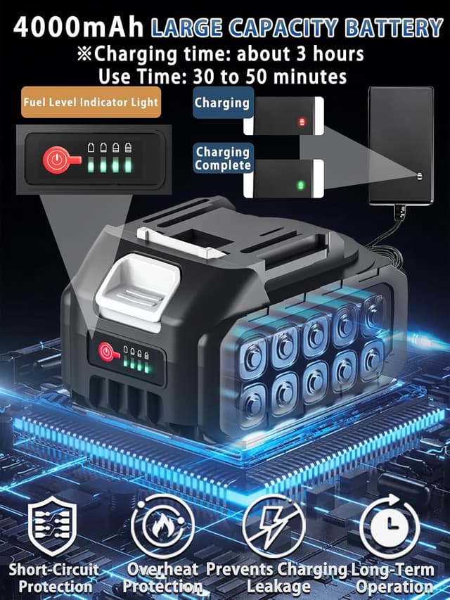 Thumbnail 3 de Portable Cordless Pressure Washer 1200 PSI — 2 Batteries