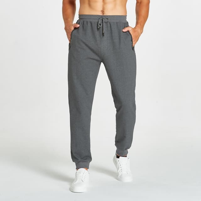 Detalle de ZOXOZ Pantalons de survêtement hiver homme doublés Sherpa, laine chaude avec poches zippées