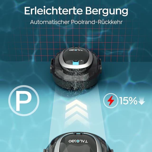 Detalle de TALOSBO S2 Poolroboter Akku 90 Min