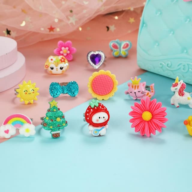 Thumbnail 3 de PinkSheep Little Girl Jewel Rings 24 💍