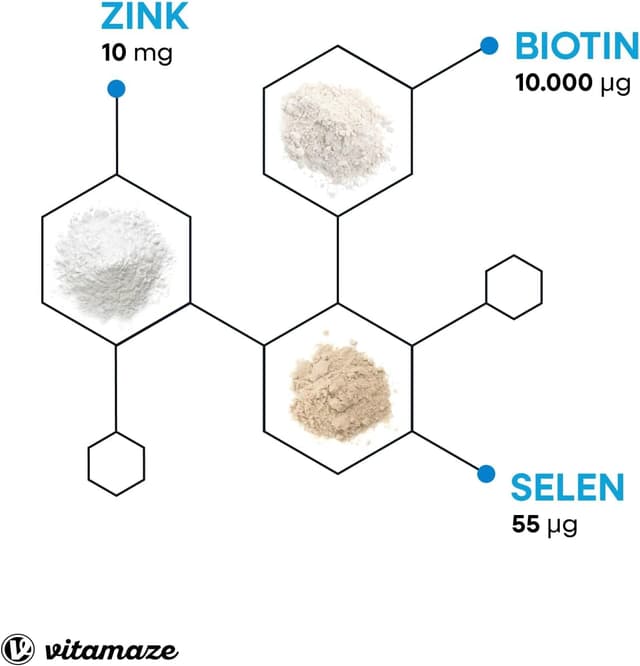 Detalle de Biotin 10.000 mcg mit Selen & Zink — 365 Tabletten 💊