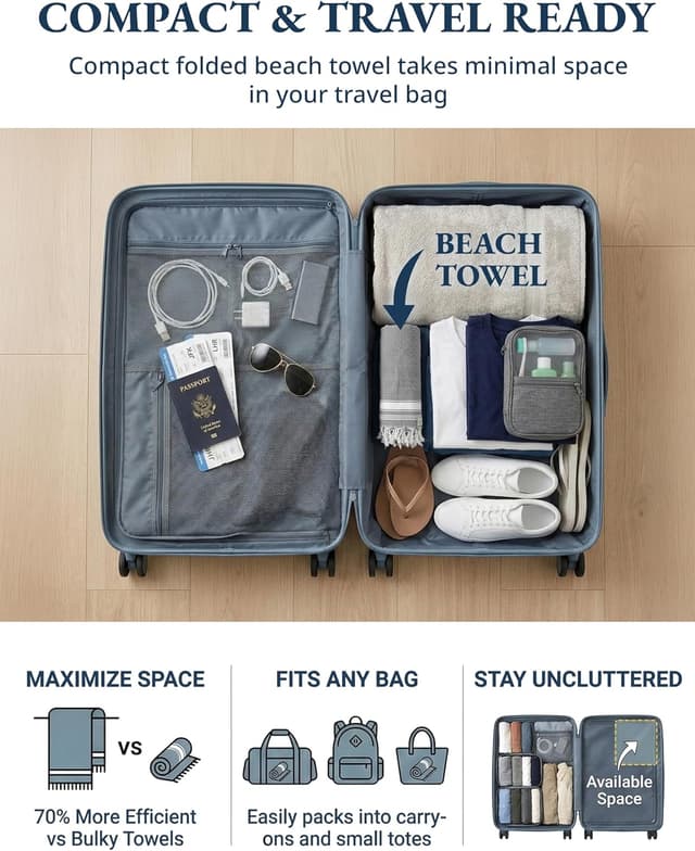 Thumbnail 6 de LANE LINEN 6-Pack 39"x71" Beach Towels 🏖