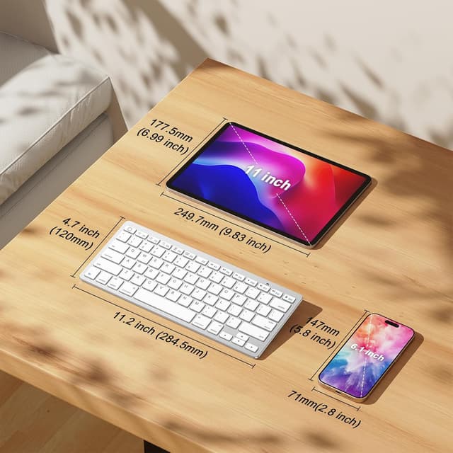 Detalle de OMOTON Bluetooth Keyboard for iPad, 10 m